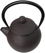 Ebros Gift Traditional Oriental Tetsubin Small Cast Iron Teapot With Enameled Interior And SS Strainer 10oz Asian Fusion Housewarming Tea Pot Accent (Dark Brown Textured) - Image 5
