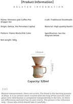 Fay Bless Vintage Ceramic V60 Coffee Dripper Set – Handmade Rustic Pour Over Coffee Brewer with Mug & Pot (1) - Image 6