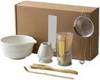 Matcha Blender Ceremony 4/5/6pcs Set Ceramic Chawan Bowl Bamboo Whisk And Tea Scoop Tools Kit(6PCS 05 Kraft) by Unknown