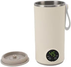 Portable Milk Warmer and Mixer, 400ML Cordless Travel Bottle Warmer Fast Heating, Stainless Steel Milk Frother USB Charging for Breastmilk Formula Coffee - Image 5