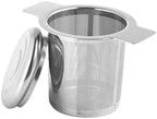 1/2/5/10pcs Stainless Steel Tea Leak Binaural Filter Mesh Infuser Reusable Strainer Teapot(With lid 1pc) by Unknown