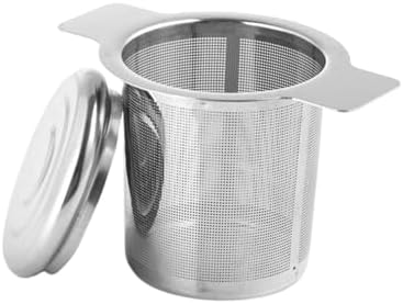 1/2/5/10pcs Stainless Steel Tea Leak Binaural Filter Mesh Infuser Reusable Strainer Teapot(With lid 1pc) by Unknown