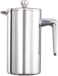 Service Ideas Double Wall Coffee French Press, 27oz, Stainless Steel by ServiceIdeas