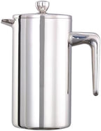 Service Ideas Double Wall Coffee French Press, 27oz, Stainless Steel by ServiceIdeas