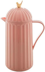 WOLFF - Bird Thermal Coffee Carafe - Hot or Cold Drinks, Plastic Exterior and Glass Insulation Lining Flask Coffee Dispenser, Thermal Bottle for Beverages, Tea and Water Pitcher- Pink, 34floz/1L by Wolff