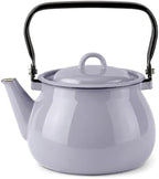 Vintage Enamel Kettle, Tea Pot Stovetop for Hot Water Fast to Boil, Teapot for Stovetop, Hot Water Kettle Teapot (Ash Gray (2.5 L)) by STP-Goods