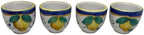 Set of 4 Hand Painted Italian Ceramic Cups 2 oz – Made in Italy Lemon Design, Artisan Pottery Shot Glasses for Espresso - Image 5