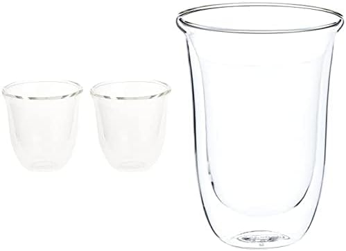 De'Longhi Double Walled Thermo Espresso and Latte Glasses Bundle (Set of 4) by DeLonghi