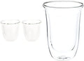 De'Longhi Double Walled Thermo Espresso and Latte Glasses Bundle (Set of 4) by DeLonghi