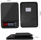 5kg Electronic Coffee Scale with Timer USB Powered Digital Kitchen Scale for Cooking and Baking Accurate Measurements with High Precision Sensors Black No Batteries Included - Image 2