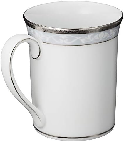 Noritake P91332/4336 Mugs (Pair) 310cc Hampshire Platinum 2 Piece Fine Porcelain - Image 3