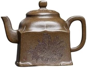 Tea Kettle Original Ore Ancient Wood-Fired Square Changle Teapot Tea Ceremony Kung Fu Tea Set Ceramic Tea Infuser by Unknown