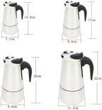 Moka Pot 2/4/6/9 Cups Stovetop Espresso Coffee Maker Stainless Steel - Image 3