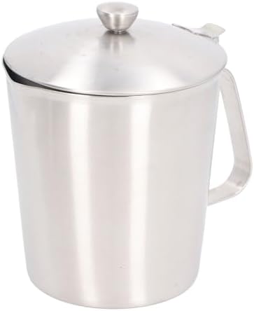 304 Stainless Steel Measuring Cup with Lid, Milk Frothing Pitcher for Art, 18oz Steaming Pitcher with Marking Handle, Large Capacity Coffee Milk Cup for Home, Dishwasher - Image 3