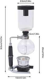 360ml 3-Cup Heat-Resistant Glass Siphon Coffee Maker, Borosilicate Syphon Pot for Home, Coffee Shop, Bar Tabletop Brewer - Image 7