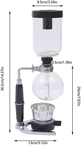 360ml 3-Cup Heat-Resistant Glass Siphon Coffee Maker, Borosilicate Syphon Pot for Home, Coffee Shop, Bar Tabletop Brewer - Image 7