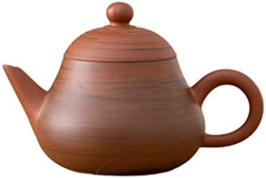 Tea Pots For Loose Tea Mixing The Mud Urgent Beard Pot Small Teapot One Person With Cinnabar Mud Hand Pull Pot Pure Manual Kung Fu Teapot Tea Infuser Pot(D-180ml) by Unknown