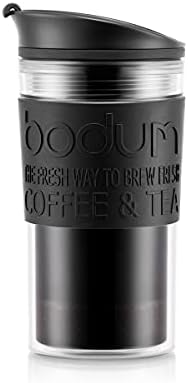 Bodum Insulated 11102-01s Piston Cup with Hinged Lid, 0.35 Litre, Black, Transparent, Plastic, 8.9 cm - Image 6