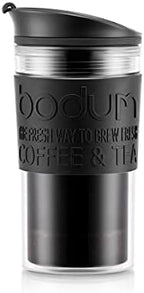 Bodum Insulated 11102-01s Piston Cup with Hinged Lid, 0.35 Litre, Black, Transparent, Plastic, 8.9 cm - Image 6