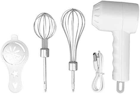 Fit Cordless Electric Hand Mixer USB Rechargable Handheld Eggbeater Electric Milk Frother with 2 Stir Sticks for Home (White), #411, WSJKASJWu4q7ghcams-11 by Unknown