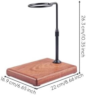 Coffee Dripper Stand with Wooden Base Stable Pour over Coffee Station with Adjustable Bracket Dripper Holder for Cafes, Style A Black - Image 3