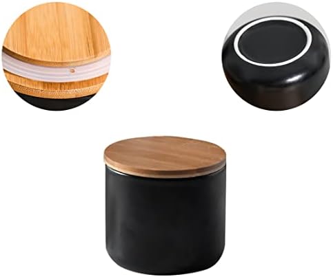Stainless Steel Coffee Jar, 1.8L/22OZ Coffee Storage Container with 260ML/8.8OZ Airtight Coffee Powder Jar, Date Tracker, Candies,Black - Image 3