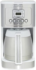 Cuisinart 12-Cup Coffee Maker, Programmable PerfecTemp Thermal Carafe Coffee Machine with 1-4 Cup Setting, Brew Strength Control and Brew Pause, Stainless Steel, White by Cuisinart