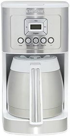 Cuisinart 12-Cup Coffee Maker, Programmable PerfecTemp Thermal Carafe Coffee Machine with 1-4 Cup Setting, Brew Strength Control and Brew Pause, Stainless Steel, White by Cuisinart