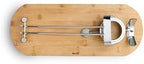 IBILI Folding + Rotating Ham Holder Stainless Steel + Bamboo 48 x 18.5 cm - Image 2