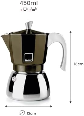 IBILI - Elba Coffee espresso machine, 9 cups, 450 ml, cast aluminium, stainless steel base, suitable for induction - Image 2