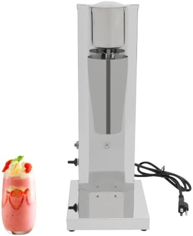 Single Head Maker Machine, 180W Commercial Machine, 18,000 RPM Dual-Disc Blender Shake Maker, Electric Smoothie Ice Cream Maker, Heavy Duty Stainless Steel Drink Mixer 22oz Cup by Unknown