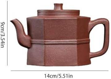 Tea Kettle Home Kung Fu Tea Set Office Purple Clay Light Plain Hexagonal Well Fence Teapot Ceramic Tea Infuser - Image 2