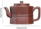 Tea Kettle Home Kung Fu Tea Set Office Purple Clay Light Plain Hexagonal Well Fence Teapot Ceramic Tea Infuser - Image 2
