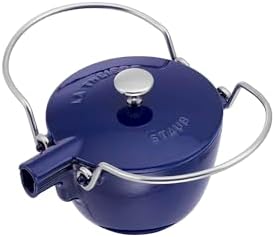 Staub Cast Iron 1-qt Round Tea Kettle - Dark Blue, Made in France - Image 2