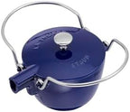Staub Cast Iron 1-qt Round Tea Kettle - Dark Blue, Made in France - Image 2