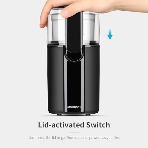 SHARDOR Electric Coffee Grinder, 2.5 oz Blade, 1 Bowl, Black - Image 3