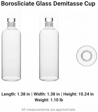 High Borosilicate Glass Demitasse Cup with Lid and Measurement Marks, Durable Espresso Vessel for Home and Office Use - Image 7