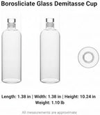 High Borosilicate Glass Demitasse Cup with Lid and Measurement Marks, Durable Espresso Vessel for Home and Office Use - Image 7