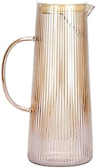 Kettles Vertical Pattern Glass Pitcher with Detachable Stainless Steel Tea Compartment Glass Cafare with Handle to Prevent Hot Hands Canteen(A) by Unknown