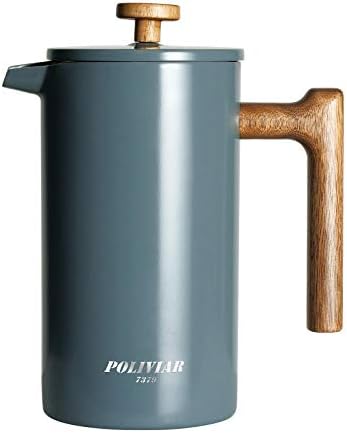 Poliviar 34 oz French Press Coffee Maker & 2.7 Quart Tea Kettle Combo Package, Food Grade Stainless Steel for Good Coffe and Tea - Image 3