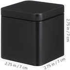 Ipetboom 10pcs Portable Square Metal Tea Tin Container with Airtight Storage, Compact Box for Loose Leaf Tea and Jewelry, Decorative and Sturdy Storage Solution - Image 2