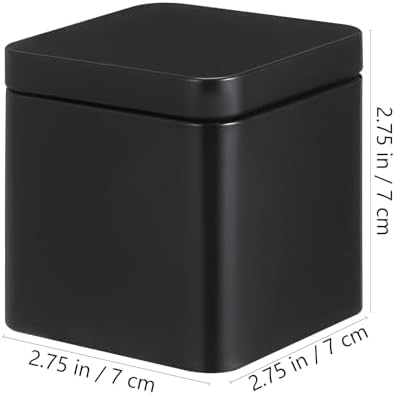 Ipetboom 10pcs Portable Square Metal Tea Tin Container with Airtight Storage, Compact Box for Loose Leaf Tea and Jewelry, Decorative and Sturdy Storage Solution - Image 2