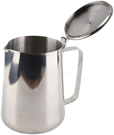 Milk Creamer Frothing Pitcher Stainless Steel Coffee Cup Mug Jug with Lid for Latte Art(2000ml) - Image 5