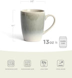 famiware Coffee Mugs Set, 13oz Mug Set of 6, Stoneware Cups with Handle - Image 5