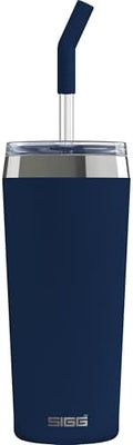 SIGG - Insulated Mug - Travel Mug Helia - With Durable Glass Straw & Cleaning Brush - Leakproof - BPA Free - 18/8 Stainless Steel - 15oz/20oz by SIGG