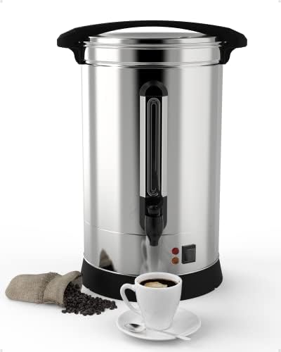 Coffee Urn 120 Cup, Stainless Steel Commercial Coffee Maker 18 L/4.8 gal Electric Hot Beverage Dispenser Large Hot Water Dispenser Coffee Dispenser Hot Water Urn For Business, Catering, Party by GarveeTech