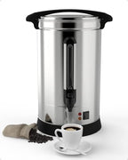 Coffee Urn 120 Cup, Stainless Steel Commercial Coffee Maker 18 L/4.8 gal Electric Hot Beverage Dispenser Large Hot Water Dispenser Coffee Dispenser Hot Water Urn For Business, Catering, Party by GarveeTech