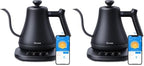 Govee Smart Electric Kettle, WiFi Variable Temperature Gooseneck Pour Over Kettle and Tea Kettle, Alexa Control, 1200W Quick Heating, 100% Stainless Steel, 0.8L, Matte Black (Pack of 2) by Unknown