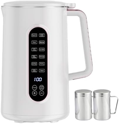 Automatic Soy Milk Maker With 2 Cups | Nut Milk Maker Tea Milk Machine Blender 32000rpm For Milk, Tea Store | Automatic Heat Preservation | Hot and Cold Double Use by Unknown
