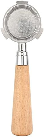 Bottomless Portafilter Coffee Machine Handle, Stainless Steel Filter Holder Basket Replacement Tool, Ergonomic Wooden Handle for Espresso Extraction, Barista Accessory for Home and (51mm beech) - Image 2